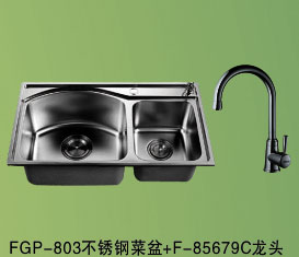 FGP-803不锈钢菜盆+龙头